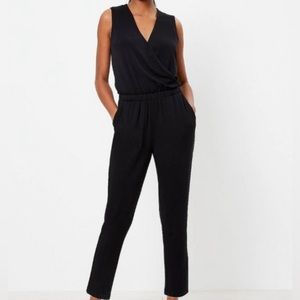 Lou & Grey Signature Soft blend Crossover Jumpsuit - sleeveless - size XS